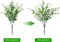 Artificial Outdoor Flowers 20 Bundles UV Resistant White Faux Plants for Garden Decor